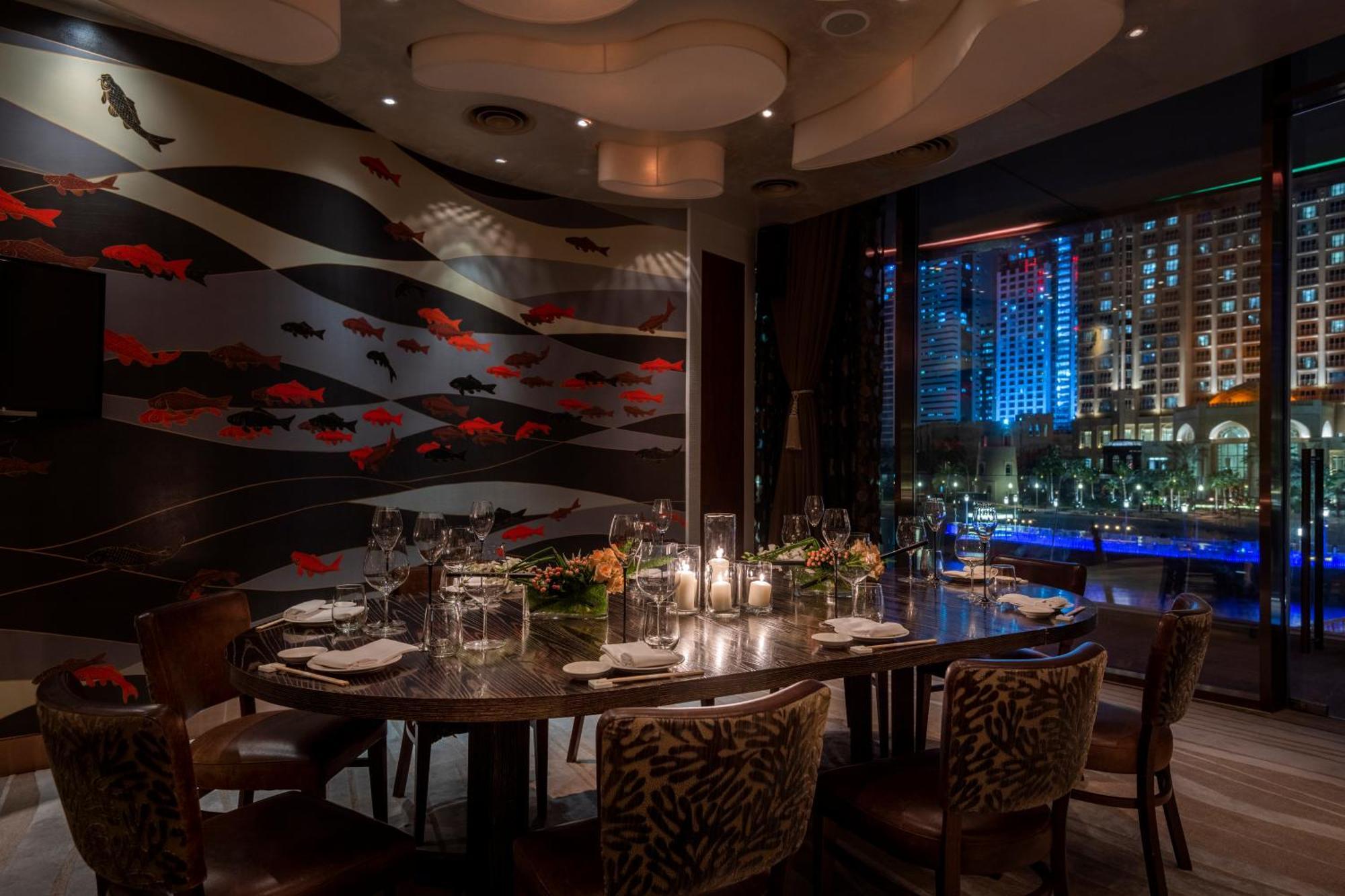 Four Seasons Hotel Dauhá Exteriér fotografie Private dining room at the restaurant